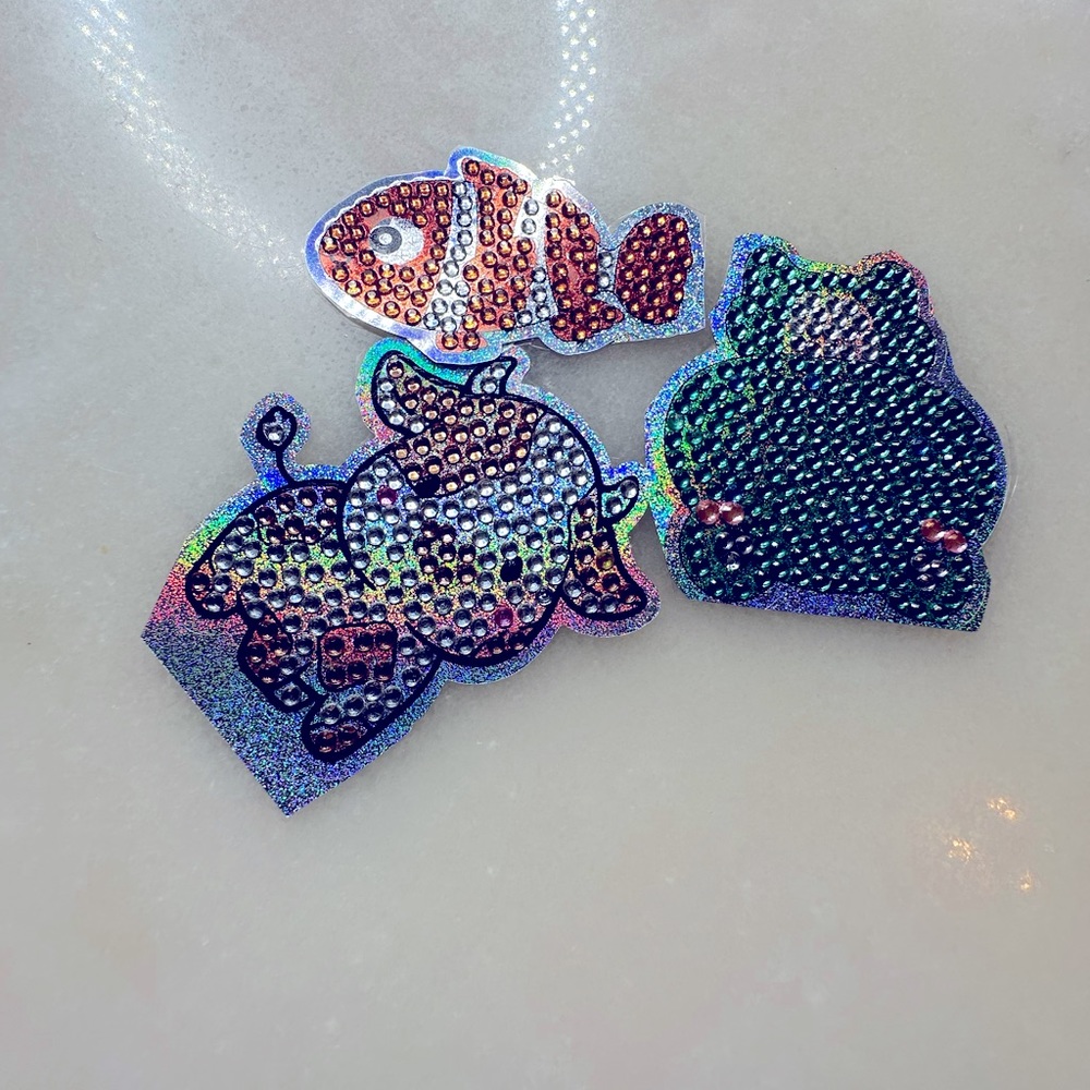 3 gem Animal stickers